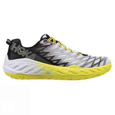 Zapatillas Running Hoka One One Clayton 2 Hombre Negras / Blancas / Amarillo - Chile FOS847019